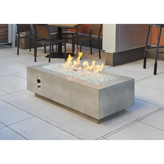 Outdoor Greatroom Natural Grey Cove 54" Linear Gas Fire Pit Table CV-54