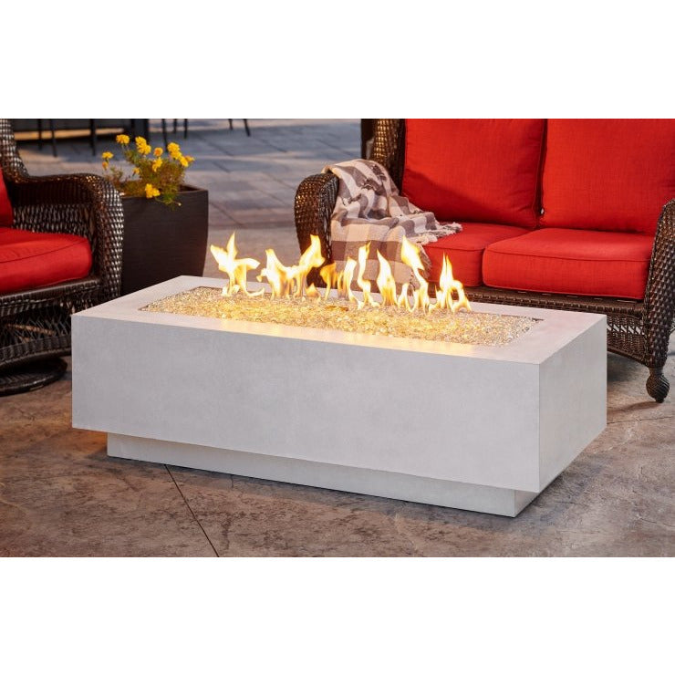 Outdoor Greatroom White Cove 54" Linear Gas Fire Pit Table CV-54WT