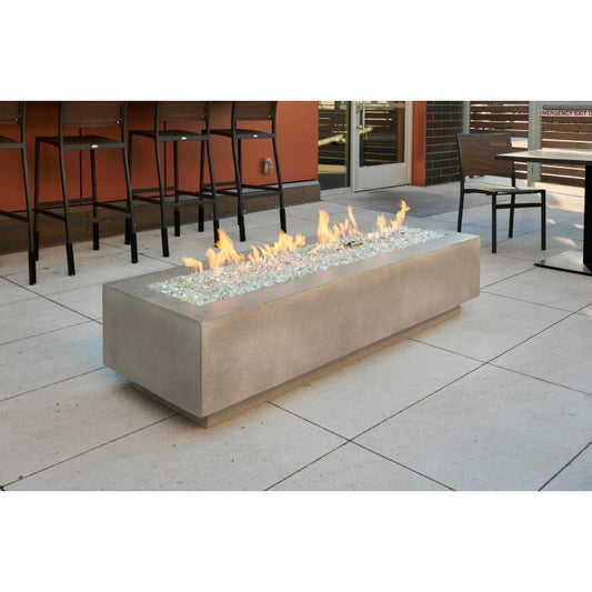 Outdoor Greatroom Natural Grey Cove 72" Linear Gas Fire Pit Table CV-72