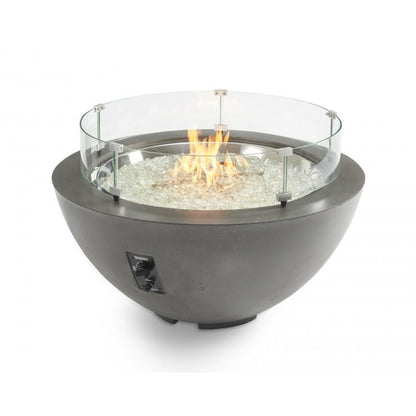 Outdoor Greatroom Midnight Mist Cove 42" Round Gas Fire Pit Bowl CV-30MM