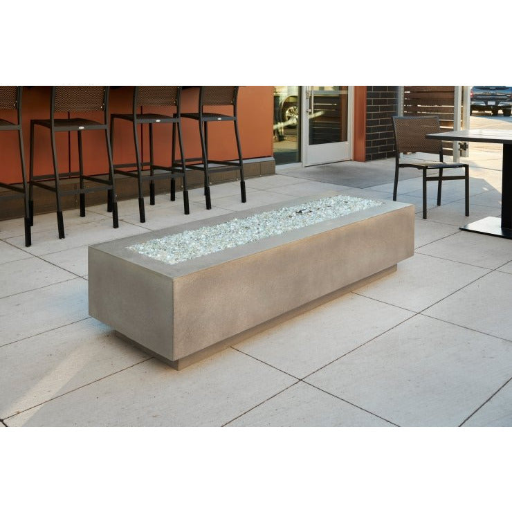 Outdoor Greatroom Natural Grey Cove 72" Linear Gas Fire Pit Table CV-72