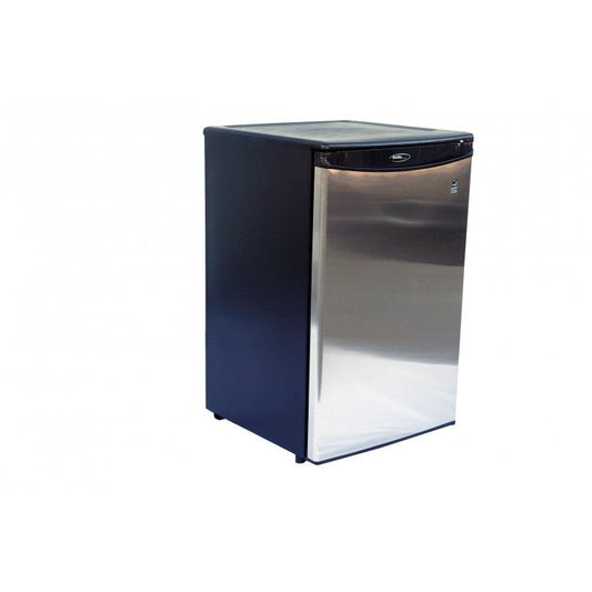 Outdoor Greatroom Danby Refrigerator with Stainless Steel Door and Glass Shelves DAR044A5BSLDD