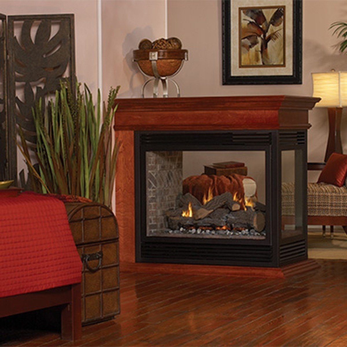 American Hearth 36" Madison Premium Peninsula/See-Thru Direct-Vent Fireplace DVP36