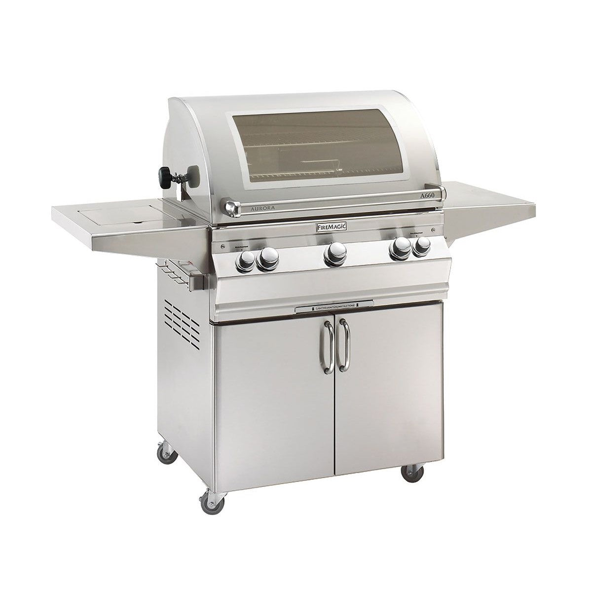 Fire Magic Aurora 30" Portable Grills with Analog Thermometer & Single Side Burner A660s