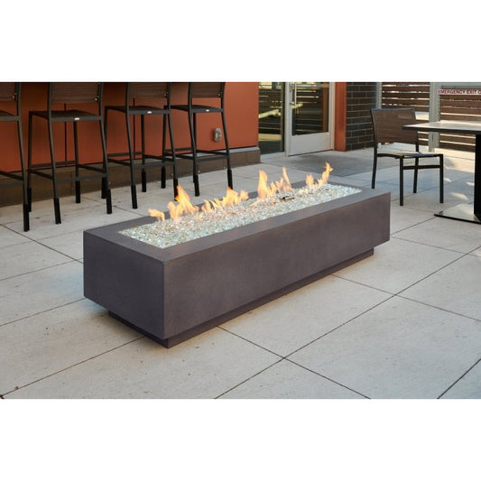 Outdoor Greatroom Midnight Mist Cove 72" Linear Gas Fire Pit Table CV-72MM